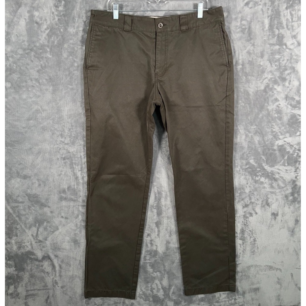 Filson Bremerton Work Pants Mens 36x34 Olive Raven Straight Chinos Cotten Blend